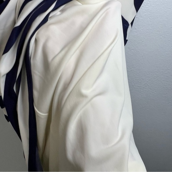 LAUREN RALPH LAUREN SLEEVELESS BLUE /IVORY STRIPED WOMENS DRESS WITH BELT -4 P - Picture 6 of 13